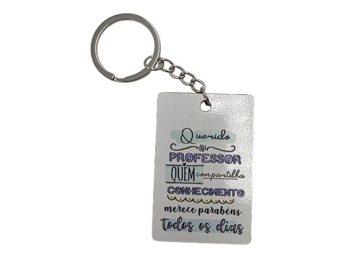 PORTA-CHAVES "QUERIDO PROFESSOR" 6X4CM C/ FERRAGENS