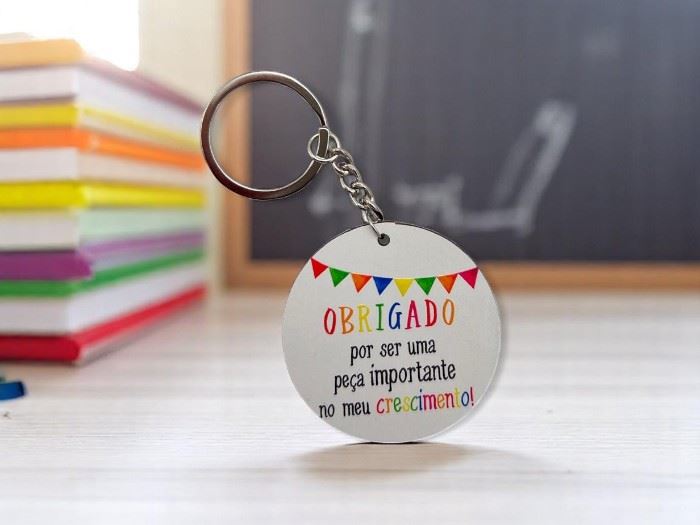 PORTA-CHAVES  "OBRIGADO POR SER"  5CM