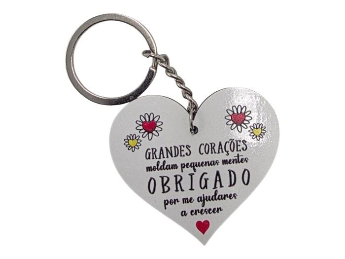 PORTA-CHAVES CORAÇÃO  "GRANDES CORAÇÕES" 4X5,5CM