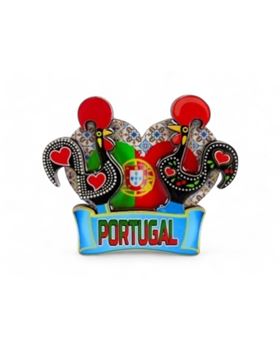 PLACA SOUVENIR MAGNETICO "PORTUGAL" 7X6CM