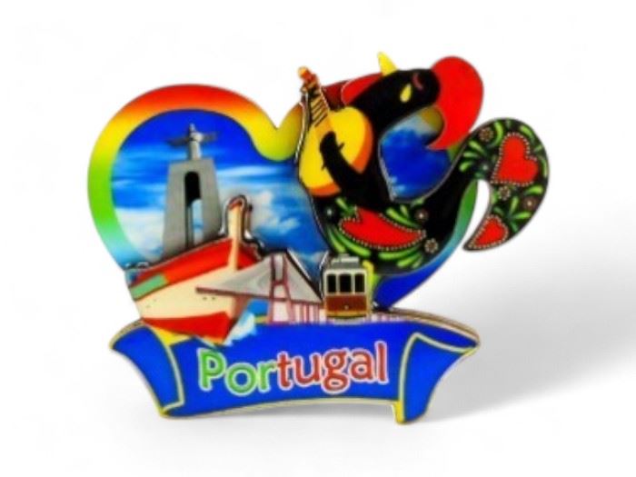 PLACA SOUVENIR MAGNETICO "PORTUGAL" 7X6CM