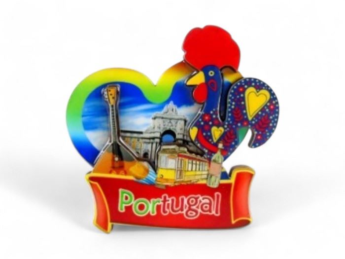 PLACA SOUVENIR MAGNETICO "PORTUGAL" 7X6CM