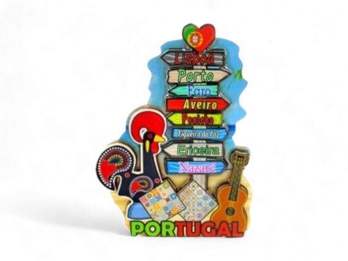 PLACA SOUVENIR MAGNETICO "PORTUGAL" 9X6CM