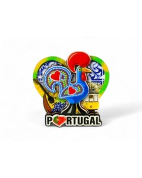 PLACA C/IMAN "PORTUGAL" 7X7CM