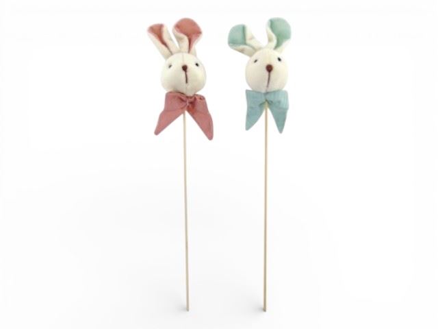 ESPETO COELHO COR AZUL/ROSA 6X35CM