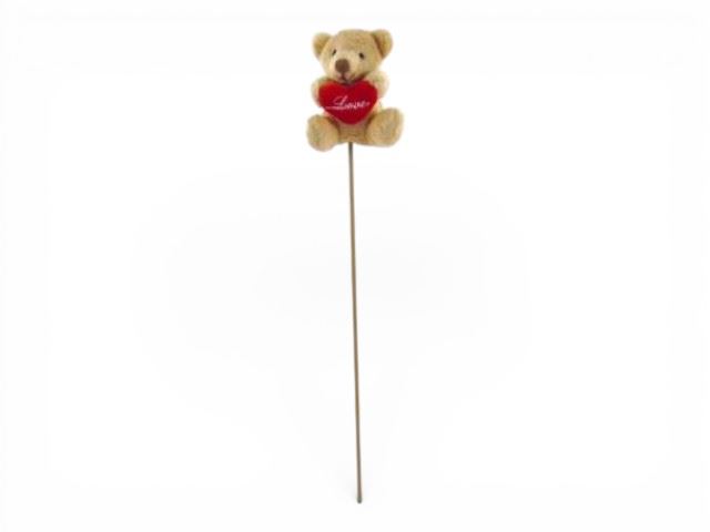 ESPETO URSO PELUCHE C/CORAÇAO "LOVE" 7X30CM