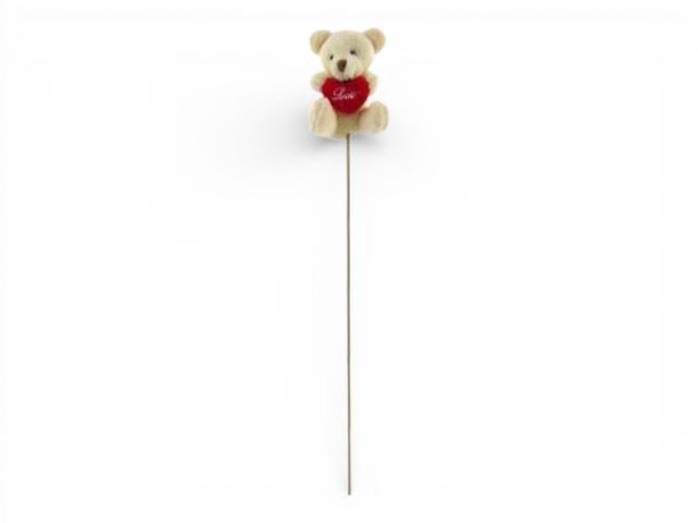 ESPETO URSO PELUCHE C/CORAÇAO "LOVE" 7X30CM