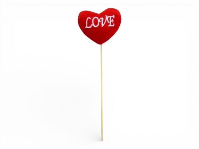 ESPETO CORAÇAO PELUCHE "LOVE" 9X25CM