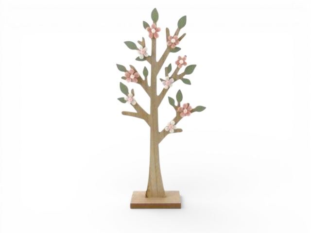 ARVORE MADEIRA C/FLORES 48CM