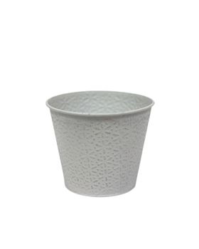 Vaso Metal Branco 13*11cm