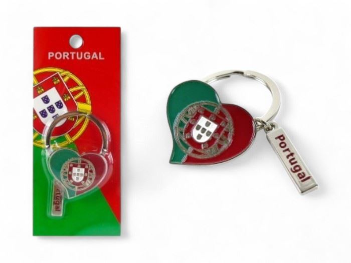 PORTACHAVES CORAÇAO "PORTUGAL" 5CM