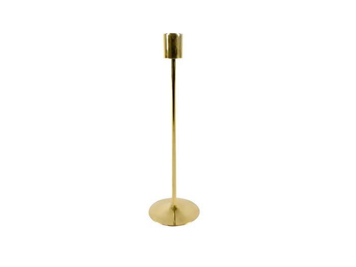 Castiçal Dourado 25x8cm