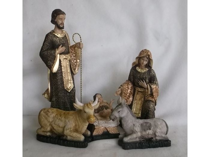 PRESEPIO 31CM 5PEÇAS (MARIA BRAÇO ABERTO)