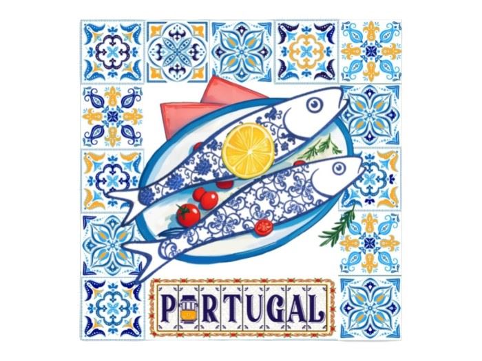 IMAN RESINA AZULEJO PORTUGAL  6,5CM