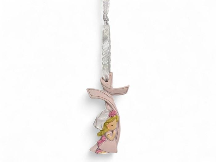 CRUZ ROSA MENINA 8x4CM