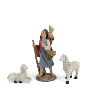 CONJ. 3 PCS PRESEPIO PASTORA 11CM