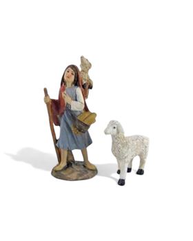 CONJ. 2 PCS PRESEPIO PASTORA 11CM