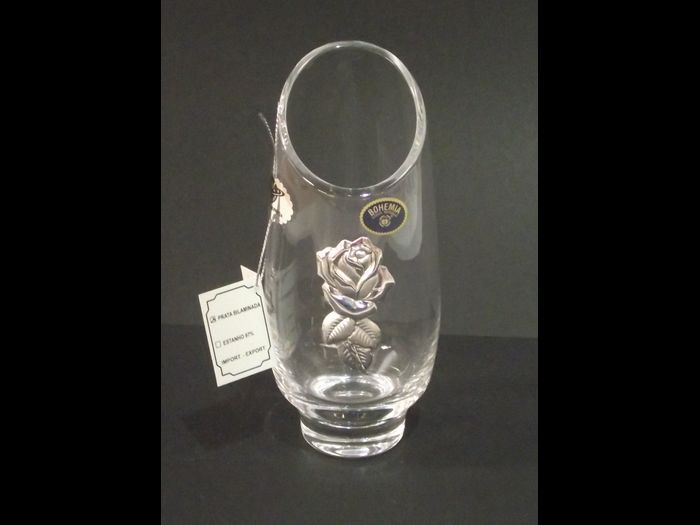 JARRA 17X7CM C/ APLICAÇÃO PRATA
