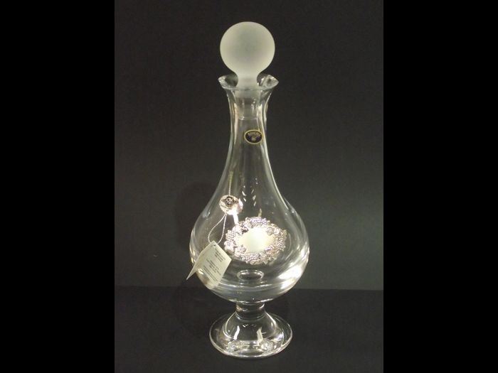 JARRA/GARRAFA 35CM C/ APLICAÇÃO PRATA