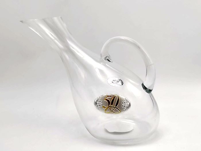 DECANTER 1250ML C/ APL. 50 ANOS EM PRATA(1277)