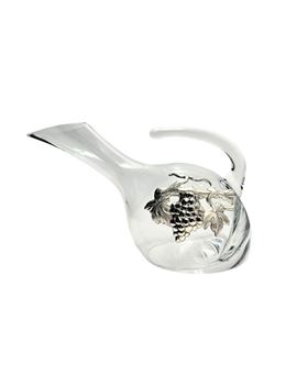 DECANTER (2 POSIÇÕES) 1250ML C/ APL. UVAS EM PRATA(1024)