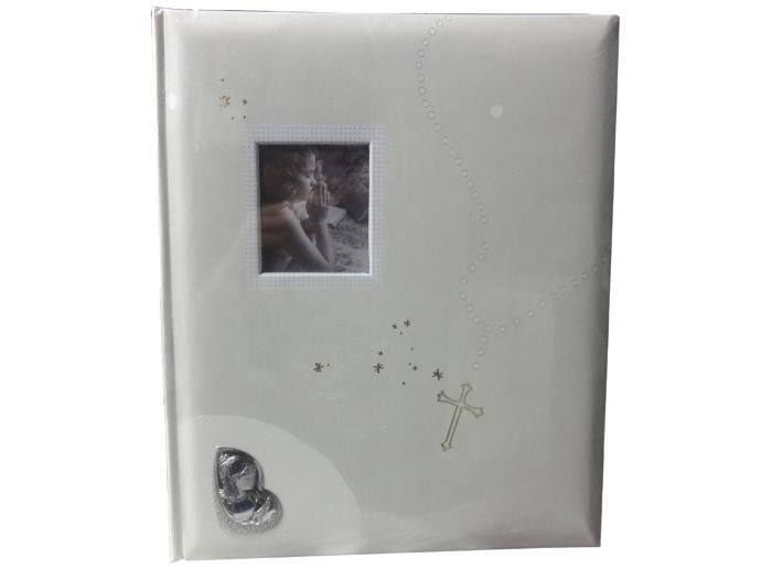 ALBUM 24X29CM CREME 30 FOLHAS C/APL.PRATA