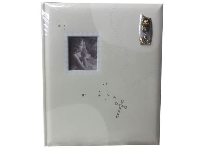 ALBUM 24X29CM CREME 30 FOLHAS C/APL. PRATA