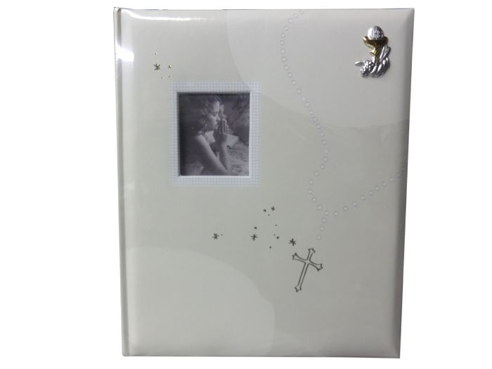 ALBUM 24X29CM CREME 30 FOLHAS C/APL.PRATA