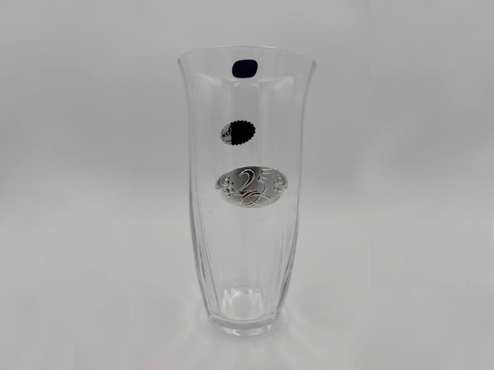 JARRA BOHEMIA FYH 25,5CM COM 25 ANOS PRATA