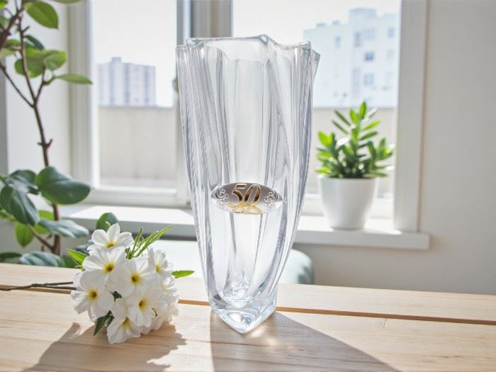 JARRA NEPTUN 25.5CM  C/APLIC. 50 ANOS