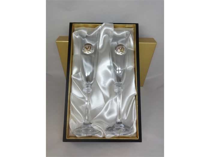 CONJ.2 FLUTES ALEXANDRA 50AC/EST. OURO