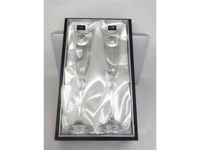CONJ.2 FLUTES ALEXANDRA 25A C/EST. PRATA
