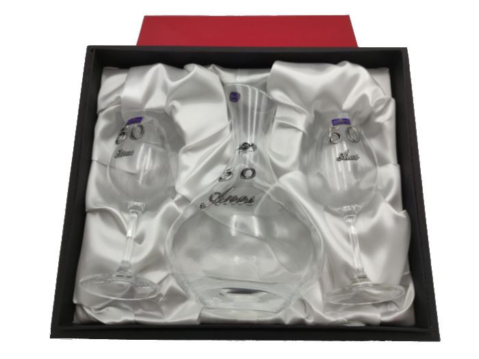 ESTOJO  3 P DECANTER C/ 2 COPOS  50 ANOS