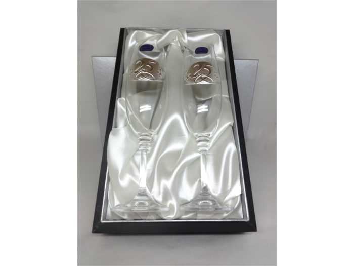 CONJ.2 FLUTES OLIVIA 25A C/EST. PRATA