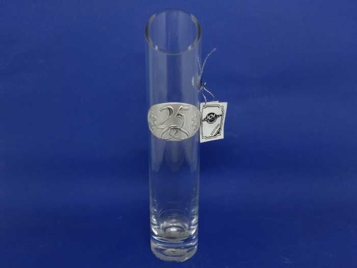 .JARRA TUBO 25CM C/ APL. 25 ANOS
