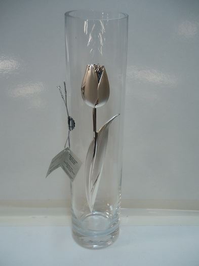 TUBO DIAGONAL C/PRATA 30X8.5X7CM