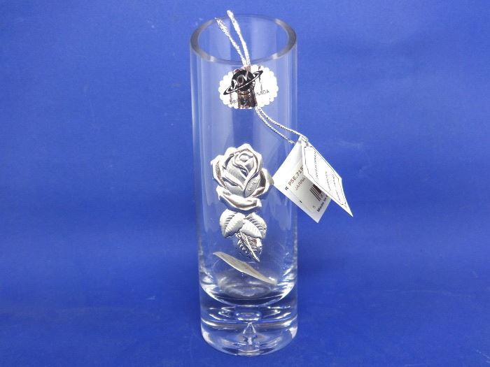 JARRA TUBO 20CM C/ PRATA