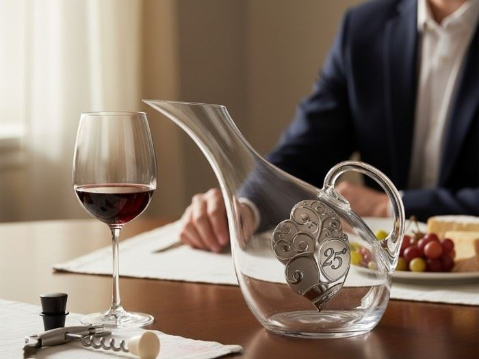 DECANTER 1250ML COM ARVORE 25 ANOS PRATA