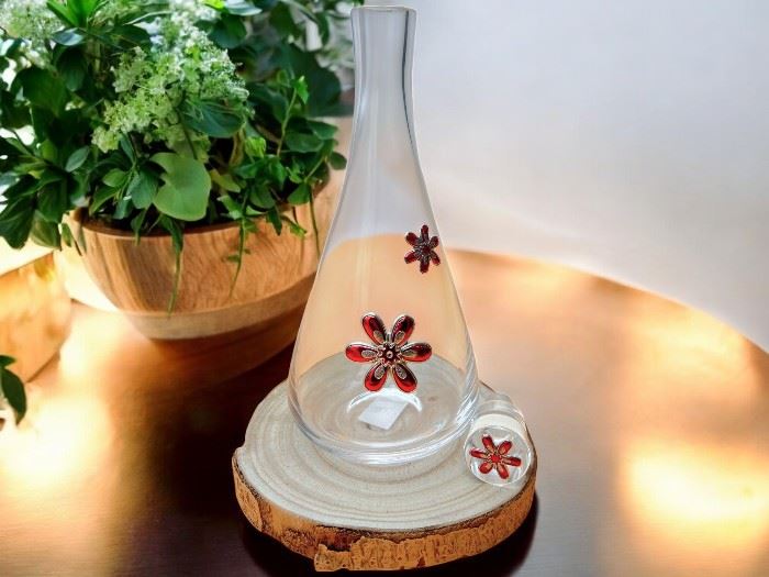 GARRAFA CARAFE 13X33 CM APL.PRATA ESTRELA COR