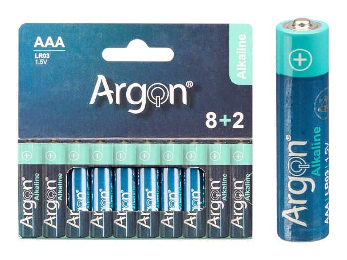 PILHA ALCALINA ARGON LR03 AAA PACK 10