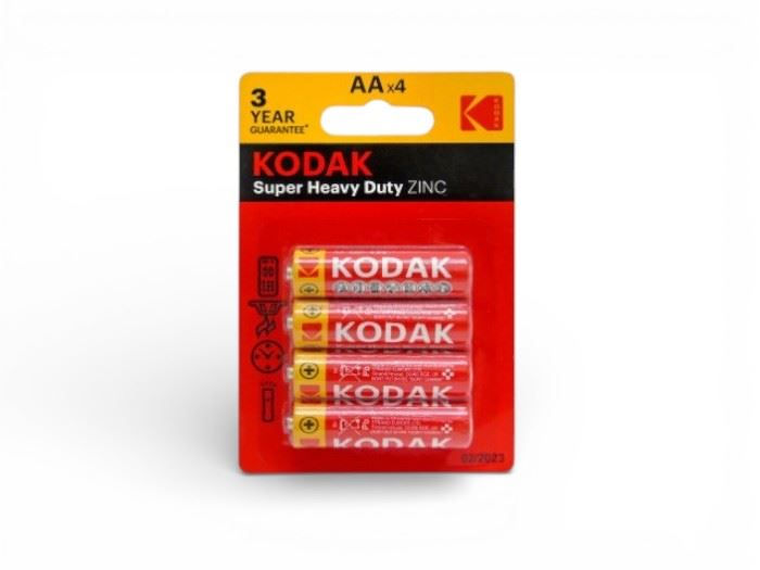 PACK 4PILHAS EXTRA HEAVY AA KODAK LR6 1.5V