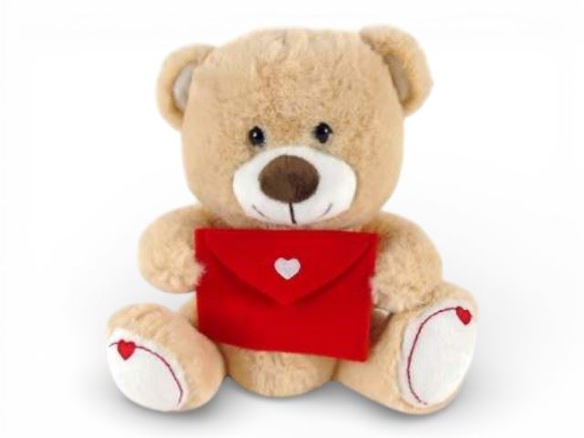 URSO BEGE C/ENVELOPE 26CM