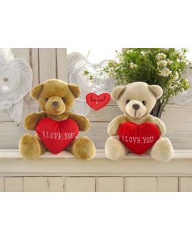 PELUCHE URSO C/ CORAÇÃO 13CM