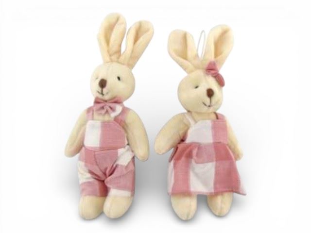 COELHO PENDURAR ROSA 20CM