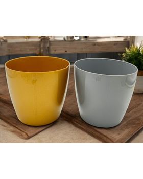 VASO  PLAST. TOQUIO  13CM OURO/PRATA