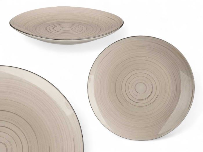 PRATO  RASO 27CM ESPIRAL CINZENTO