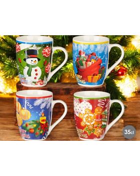 CANECA NATAL AZUL TRENO SORT. 4 ,8 x11,5 x10,4 cm