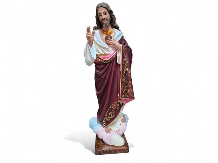 SAGRADO CORAÇAO JESUS 60 CM EM CERAMICA