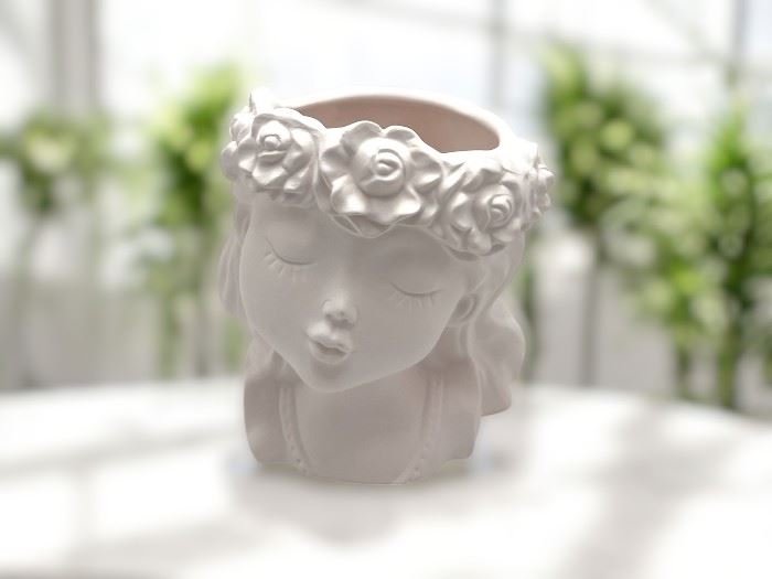 VASO MENINA  17x15CM  CRU