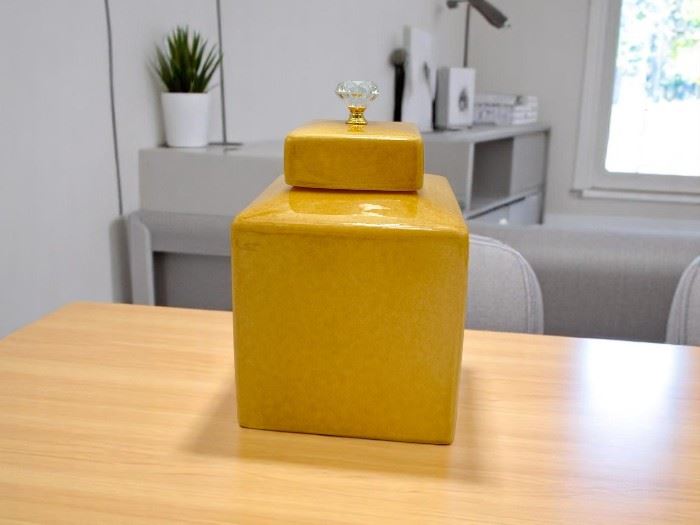 POTE QUAD. PEQUENO Amarelo 23X15CM